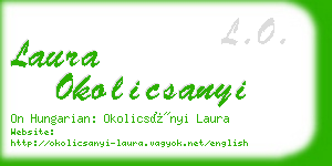 laura okolicsanyi business card